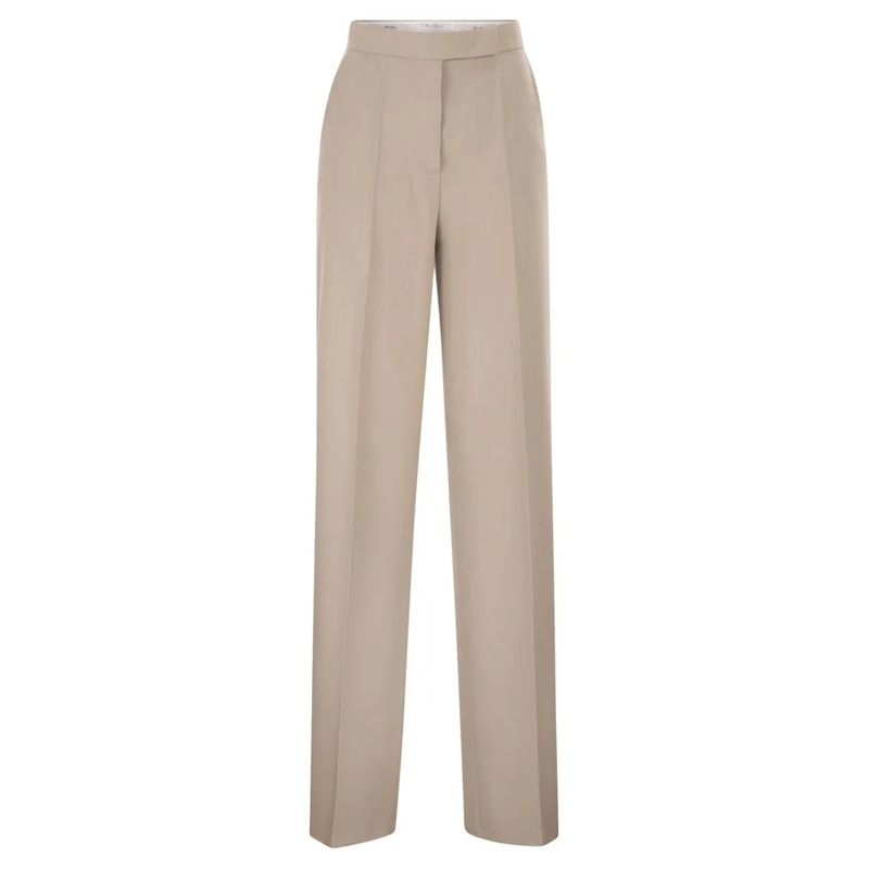 Max Mara  Mxmgirone - Trousers In Wool, Mohair Neutrals
