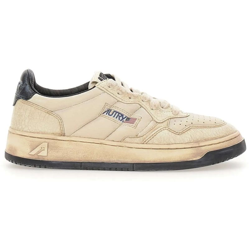 Autry International Low-Top-Sneaker Sup Vint Low Leat Padded Sneakers Neutrals