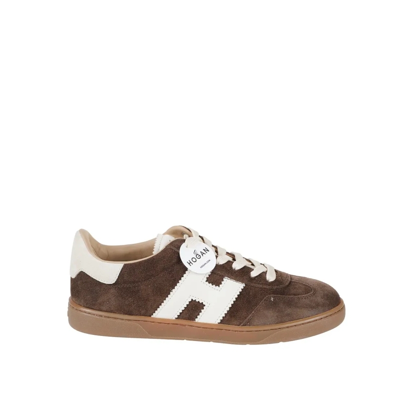 Hogan Sneaker basse Low-Top Suede Sneakers With Contrasting Stripe Brown