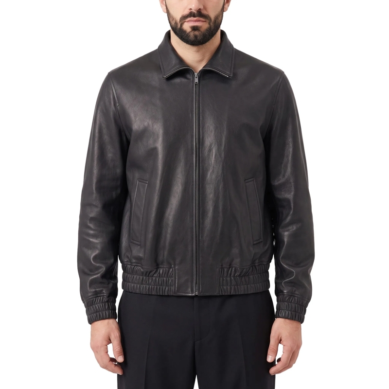 Valentino Garavani Veste en cuir Lederjacke mit Reißverschluss schwarz(Image 2)