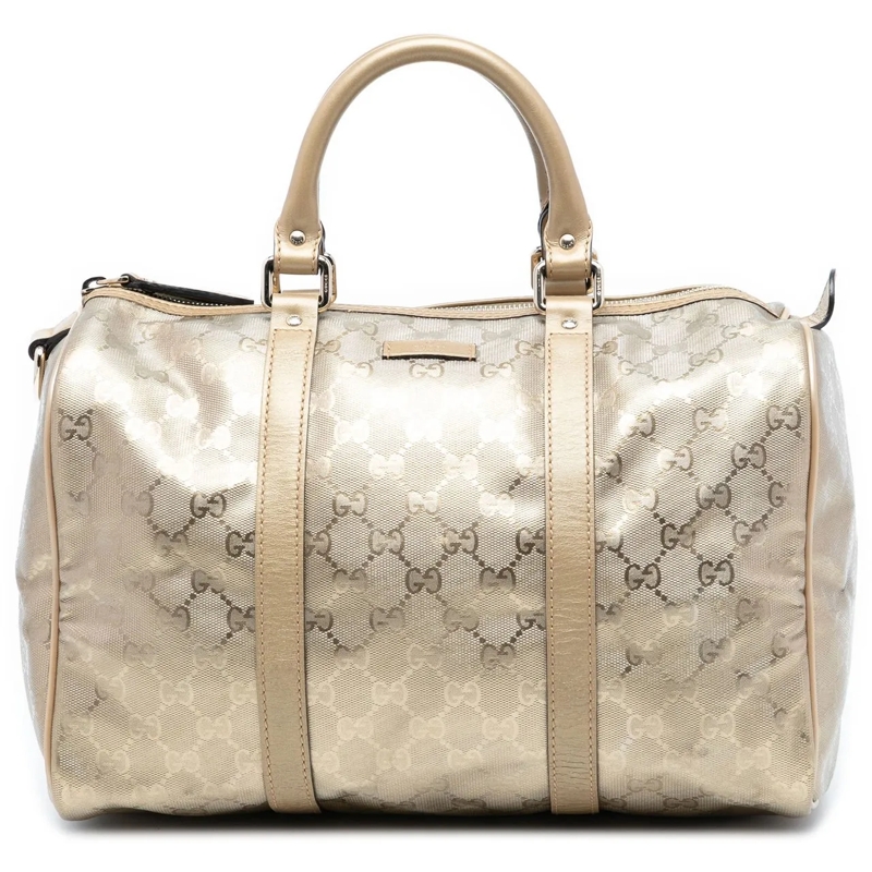 Gucci Tote Medium GG Imprime Joy Boston Bag gold