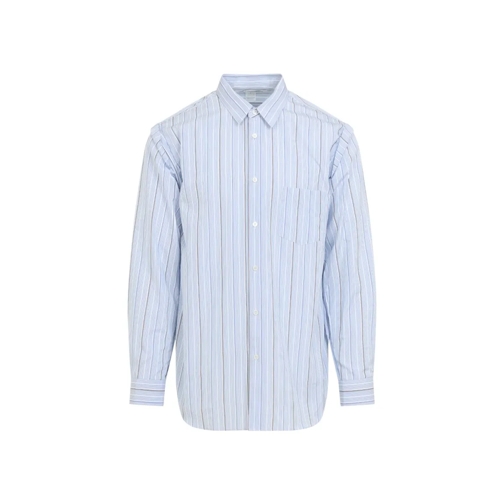 Comme des Garcons Hemden Blue Striped Cotton Shirt Blue