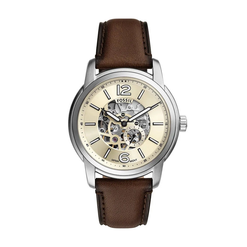 Fossil Chronograph Heritage Uhr Silber