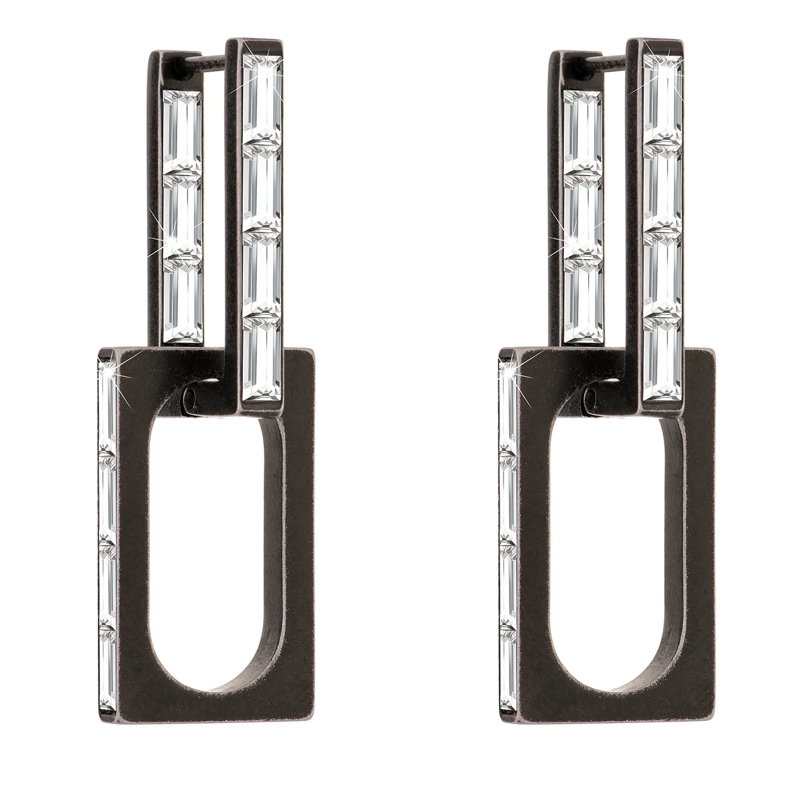 Liebeskind Berlin Ohrstecker Edelstahl Ohrringe schwarz