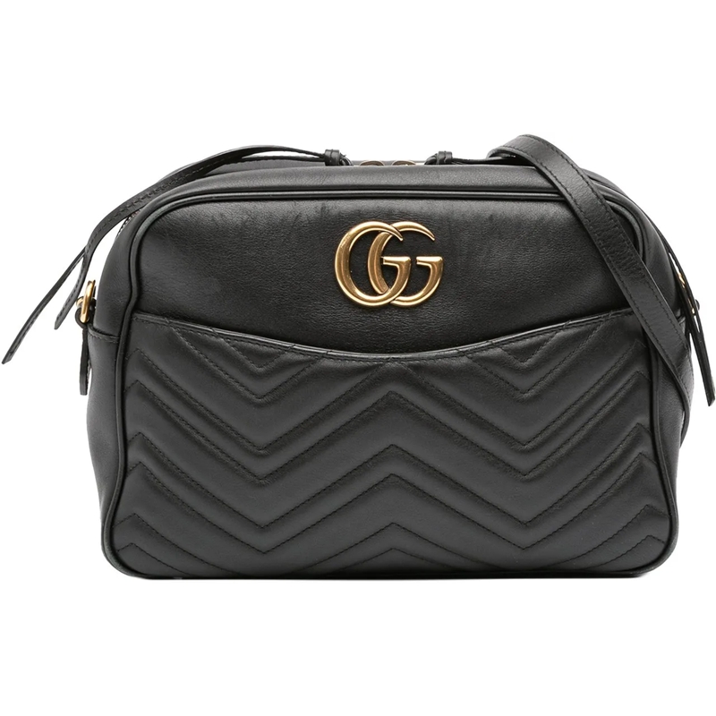 Gucci Sac à bandoulière GG Marmont Matelasse Leather Crossbody schwarz