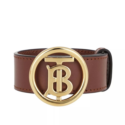 Burberry TB Bracelet Leather Tan Armband