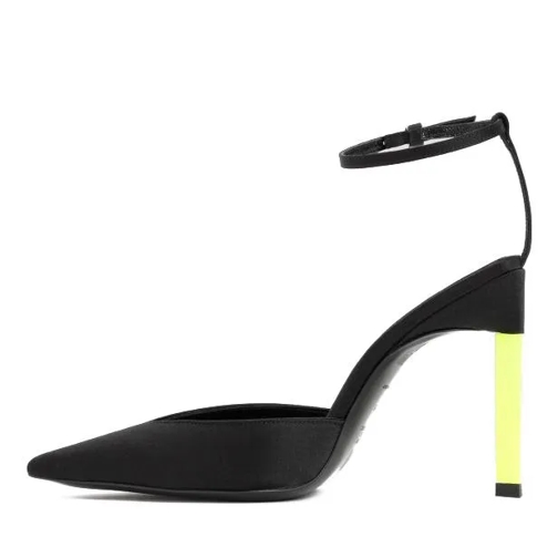 The Attico Black And Yellow Perine Pump Black Pumps