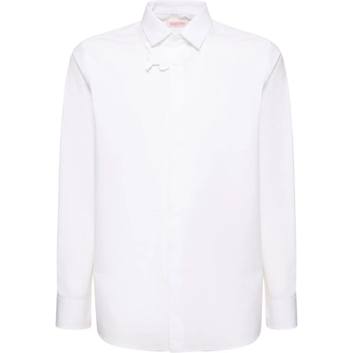 Valentino Hauts décontractés Valentino Cotton Shirt weiß