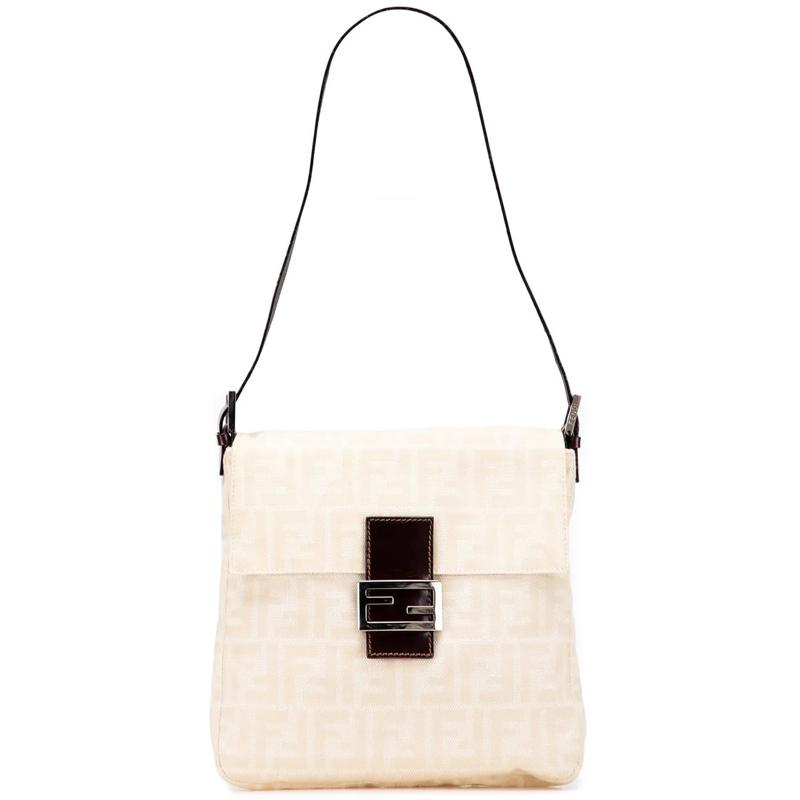 Fendi Schultertasche Zucca Canvas Shoulder Bag braun