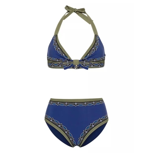 Etro Blue Etro Geometric-Print Swimsuit Blue 