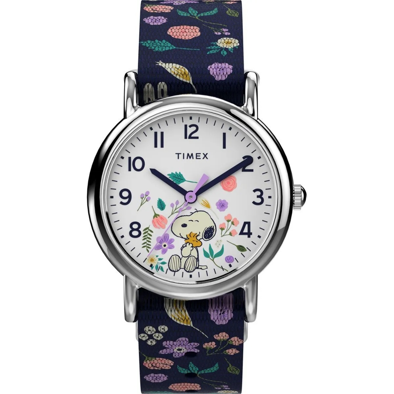 Timex Automatikuhr Analoge Uhr Timex Weekender X Peanuts Floral transparent