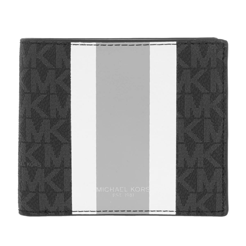 MICHAEL Michael Kors Greyson Billfold Black White Bi-Fold Portemonnaie