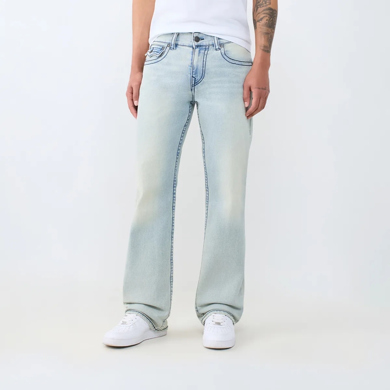True Religion Jeans - Modell: Billy- Bootcut- Bequeme Passform- Mar hell-blau(Image 6)