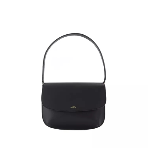 A.P.C. Sarah Shoulder Bag - Leather - Black Black Sac hobo