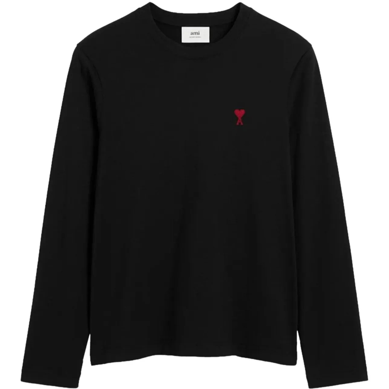 AMI Paris T-Shirt Long Sleeves T-Shirt Black