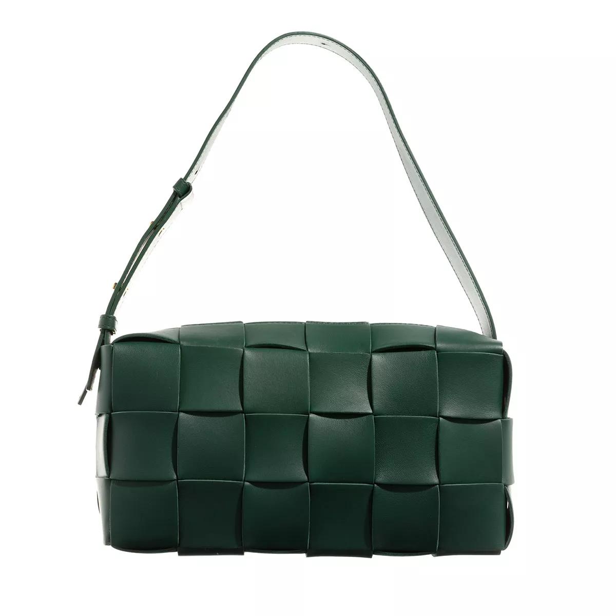 Bottega Veneta Brick Cassette Satchel Bag Raintree | Schultertasche