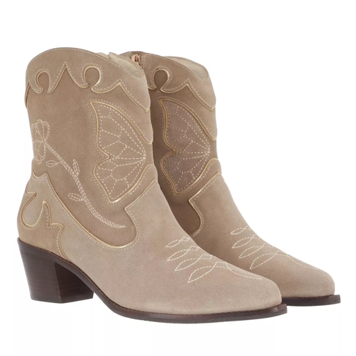 Sophia Webster Shelby Mid Ankle Boot Taupe Ankle Boot
