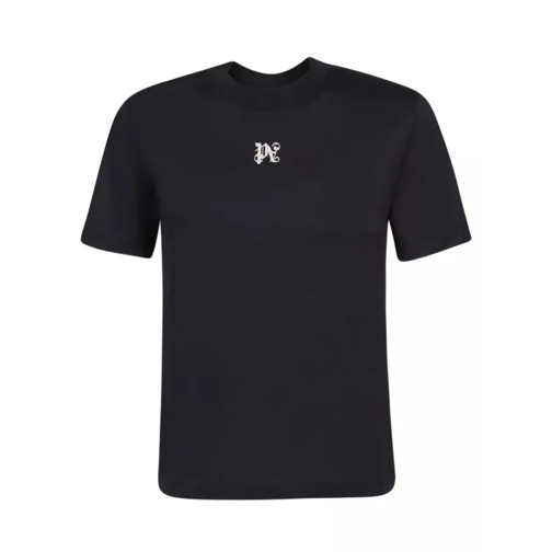 Palm Angels Black Cotton T-Shirt Black 