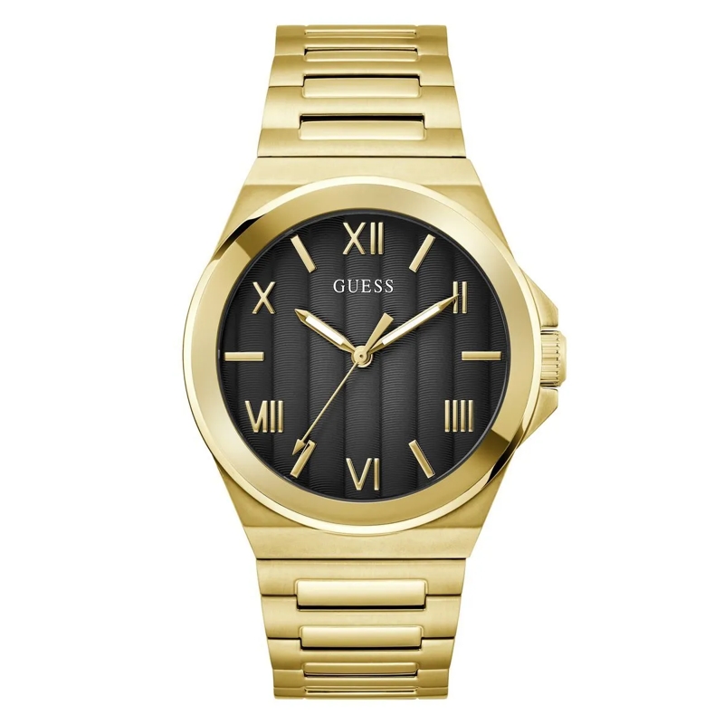 Guess Automatikuhr Quarz-Analoguhr Vinyl gold