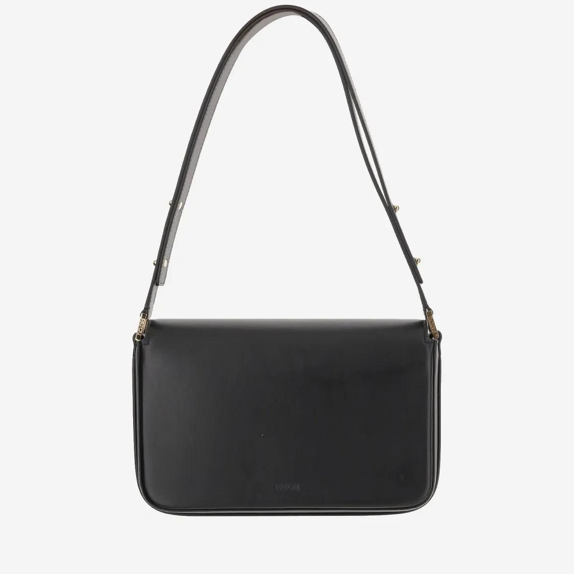 Patou Hobo bags Le Classic Lock Leather Bag in zwart