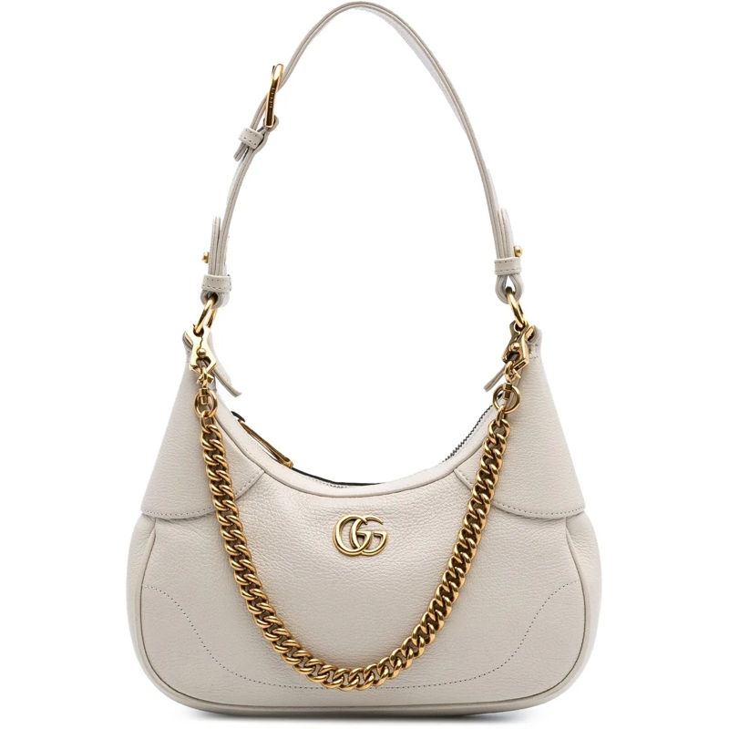 Gucci Schultertasche Small Calfskin Aphrodite Satchel weiß