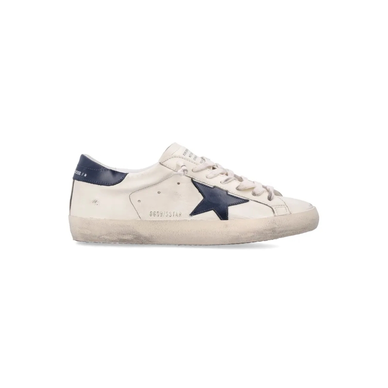 Golden Goose Low-Top-Sneaker Distressed Leather Super-Star Classic Sneakers Neutrals