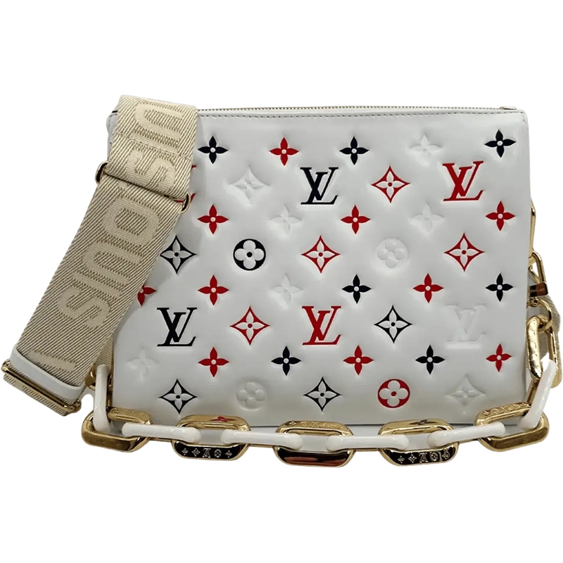 Louis Vuitton Schultertasche Louis Vuitton Coussin PM white gold hardware M2346 weiß