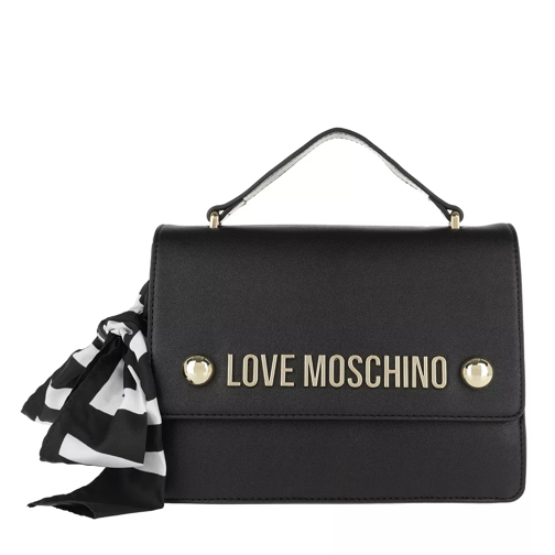 Love Moschino Love Scarf Crossbody Bag Black Satchel