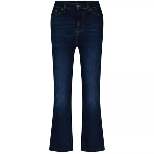 Seven for all Mankind Flared Jeans in High-Waist Dunkelblau 