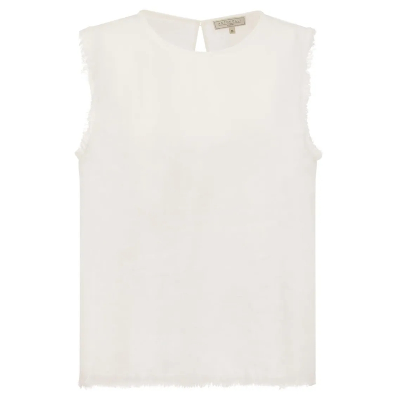 Antonelli Bluse Adrien - Linen Sleeveless Jumper Neutrals
