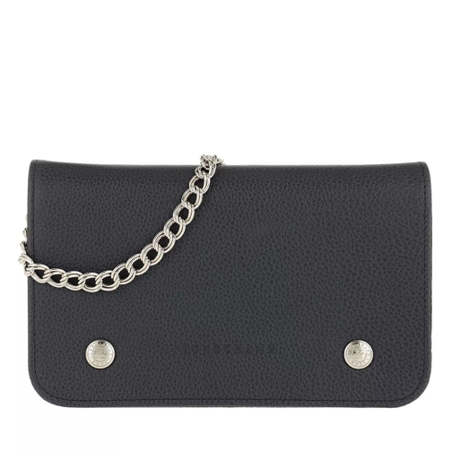 Longchamp Le Foulonné Wallet On Chain Leather Navy Crossbody Bag