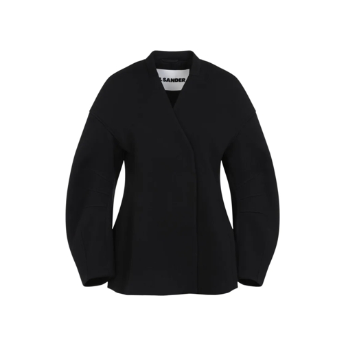 Jil Sander Übergangsjacke Black Virgin Wool Jacket Black