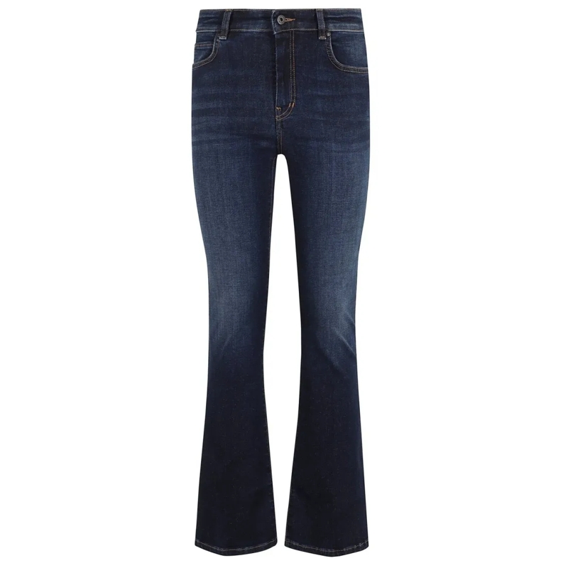 Max Mara Jeans Straight-Leg Denim Pants With Mid-Rise Waist And T Black