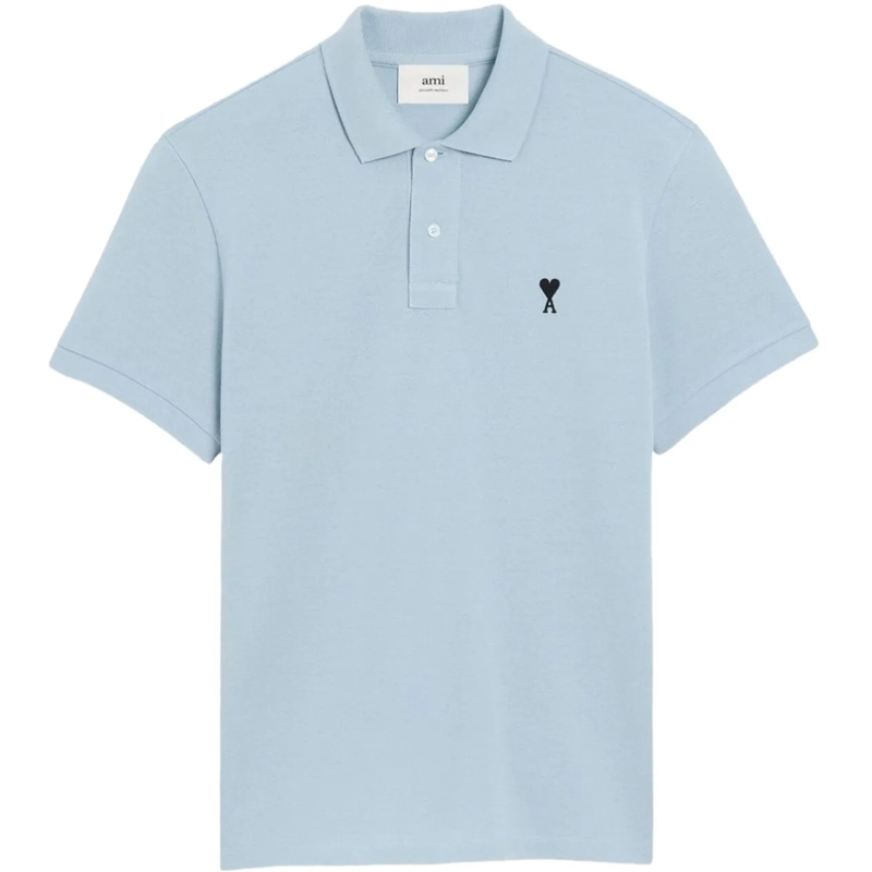 AMI Paris Polohemd T-Shirts And Polos Clear Blue blau