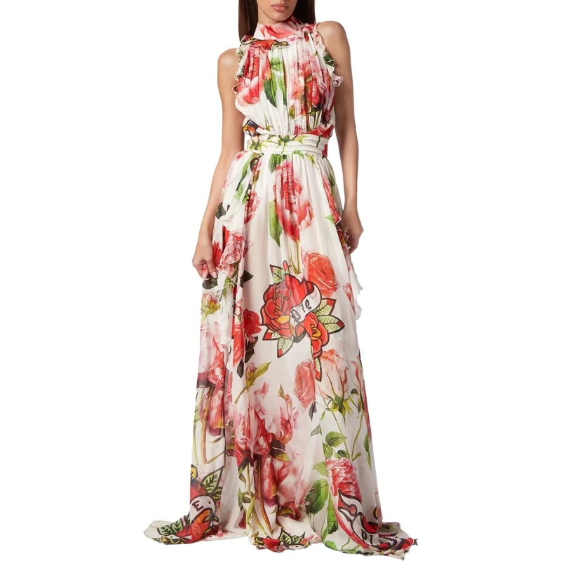 Philipp Plein Maxikleid Kleid Love weiss(Image 3)