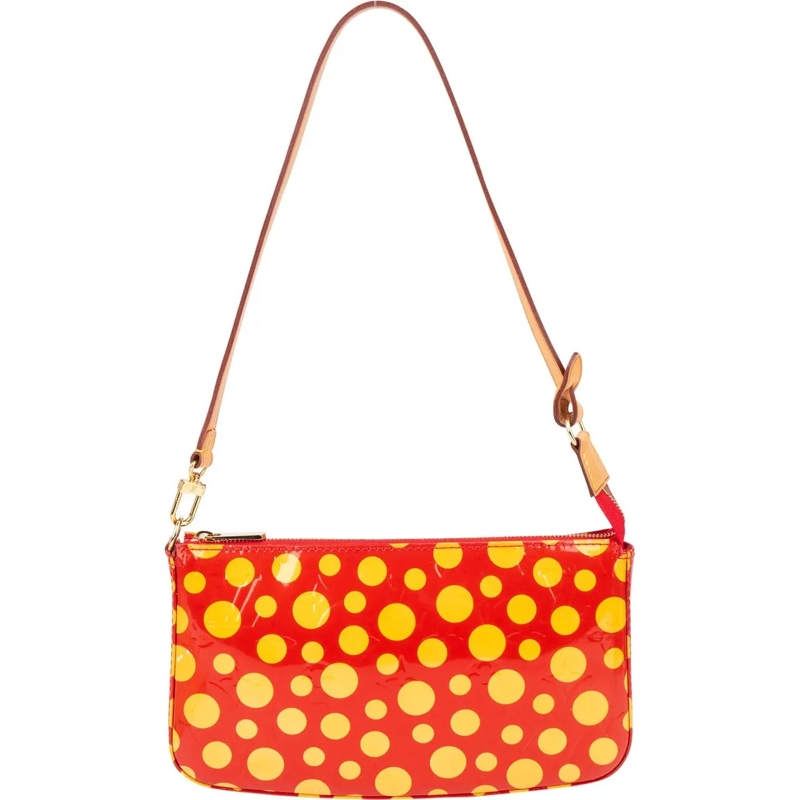 Louis Vuitton Schultertasche Louis Vuitton Limited Yayoi Kusama NM Pochette Acc rot