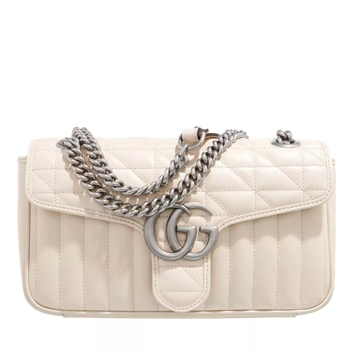 Gucci Small GG Marmont Shoulder Bag Leather White Crossbody Bag