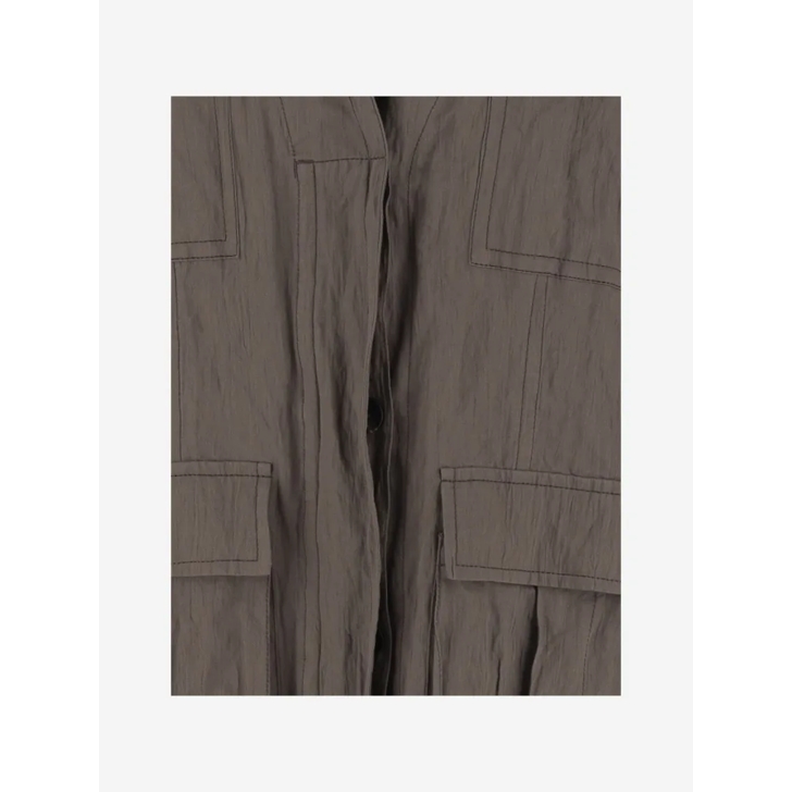 ジャケット Ferragamo Cotton Ruched Effect Jacket Salvatore Ferragamo Cotton Ruched Effect Jacket Brown