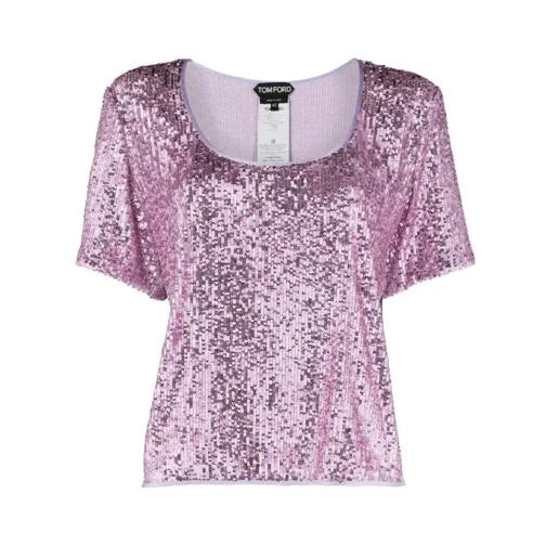 Tom Ford Pink All Over Sequins T-Shirt Pink 
