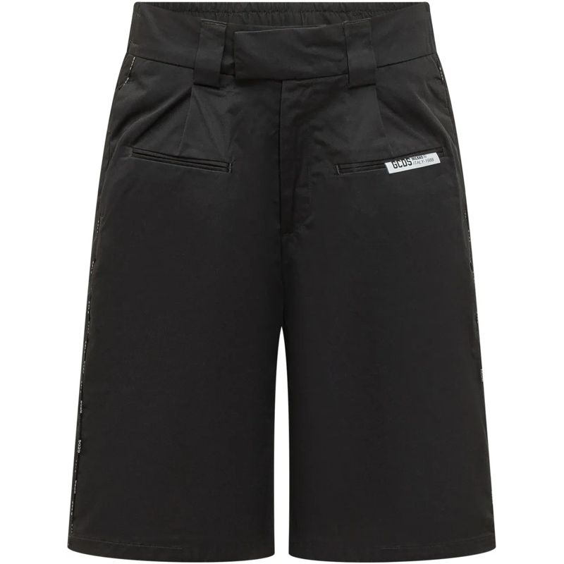 Gcds Shorts Bermuda Logo Piping schwarz