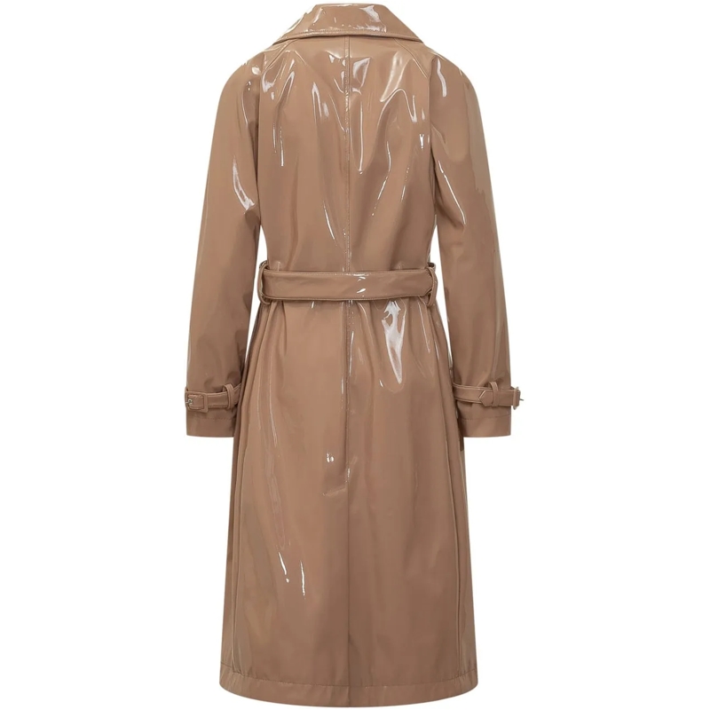 Dolce&Gabbana Trenchcoat Cappotto Trench in Vernice con Cintura beige(Image 2)