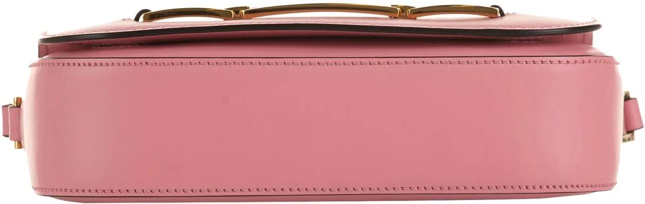 Prada Hobo bags 2013-present Glace Calf Etiquette Crossbody in poeder roze