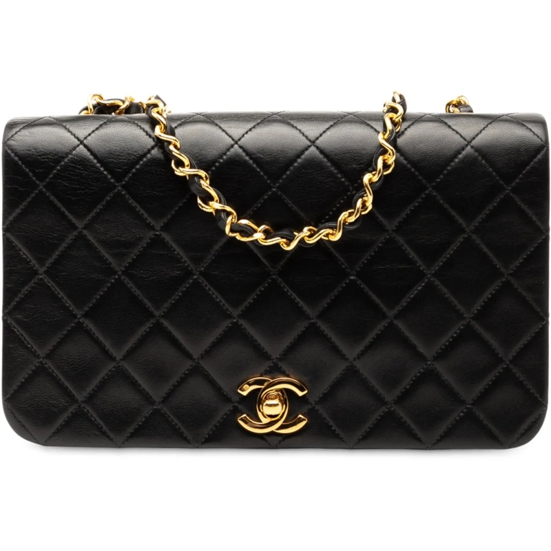Chanel Schultertasche Medium Quilted Lambskin Full Flap schwarz