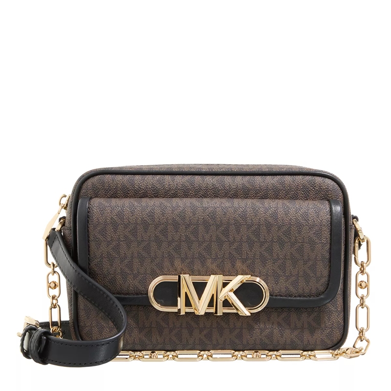 MICHAEL Michael Kors Crossbody Bag Parker Medium Chain Swag Camera Crossbody Brown Blk