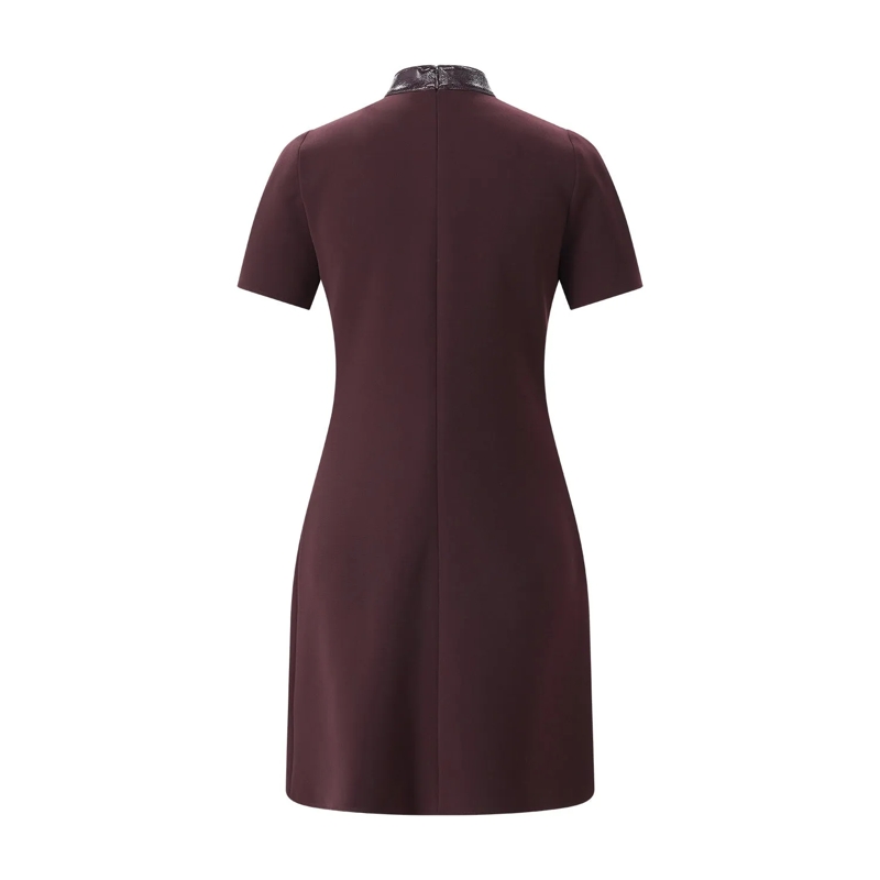 Courrèges Minikleid Midikleid mit Vinylkragen rot(Image 3)