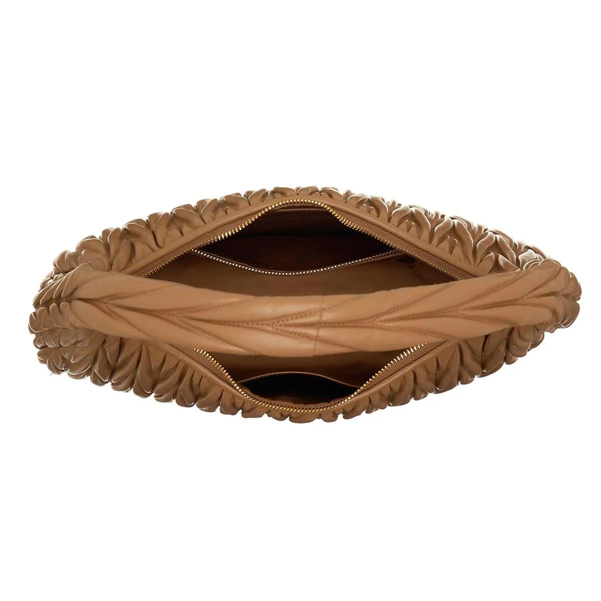 Miu Handtassen Wander Large Hobo Bag in bruin