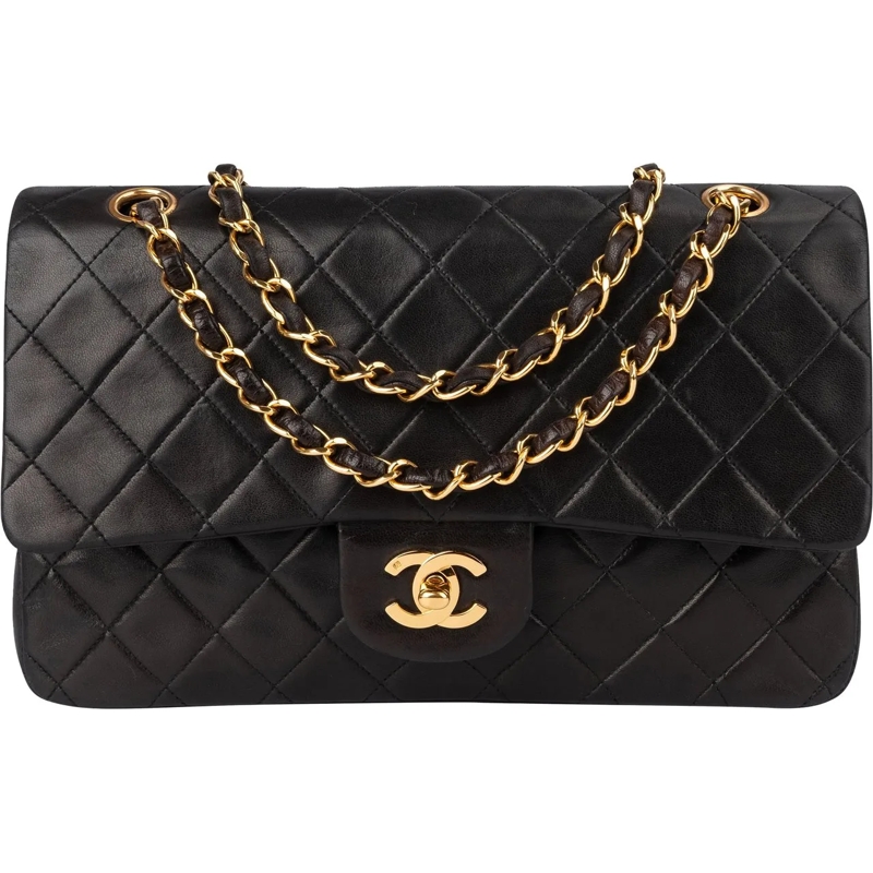 Chanel Tote Chanel Quilted Lambskin 24K Gold Medium Double Fla braun