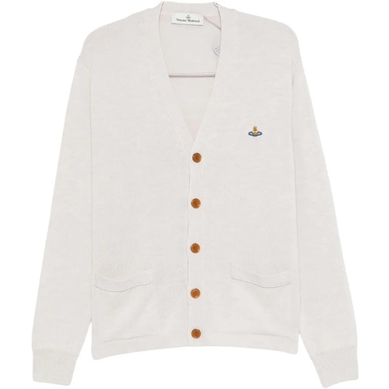 Vivienne Westwood Pull Alex Cardigan Grey Melange grau
