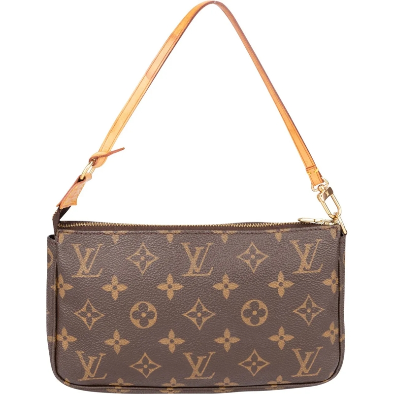 Louis Vuitton Schultertasche Louis Vuitton Canvas Monogram Pochette Accessoire  braun
