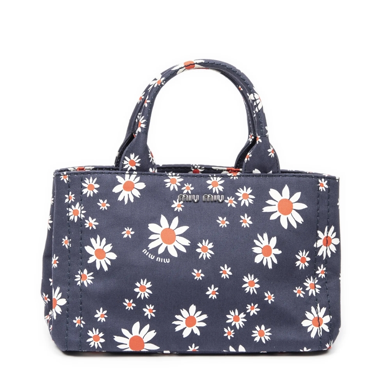 Miu Miu Crossbody Bag Small Printed  Open Tote blau